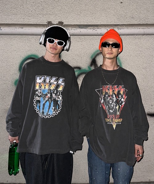 「Perushu」 長袖Tシャツ MEDIUM チャコールグレー メンズ_画像5