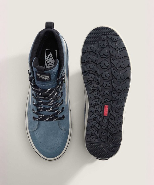 「VANS」 ハイカットスニーカー 7.5 ブルーグレー メンズの画像