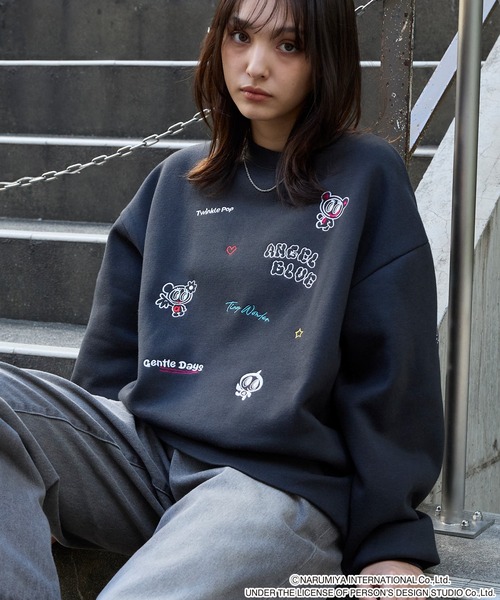 「ANGEL BLUE」 スウェットカットソー M ブラック レディース_画像5
