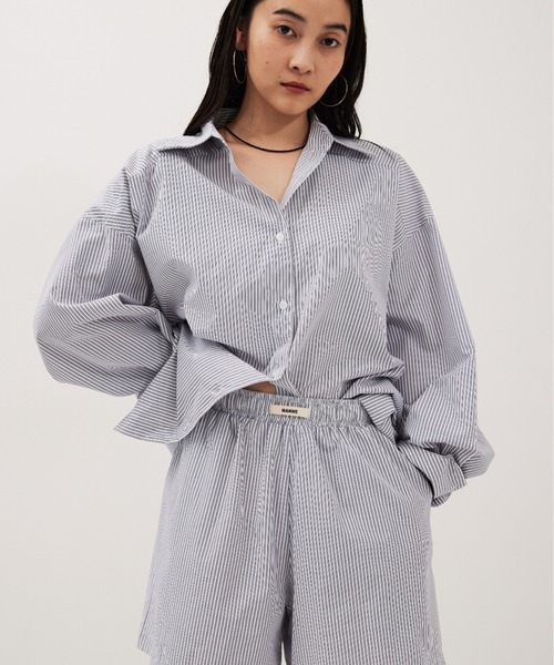 HANNE ブラウス シャツ ストライプシャツセットアップ レディース