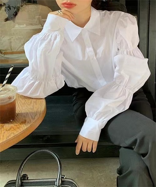 「Dream garden」 長袖シャツ M ホワイト レディース_画像5