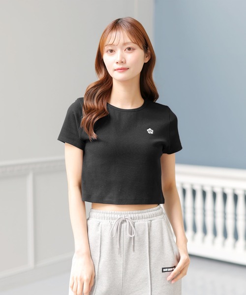 MARY QUANT マリークワント ショート丈Tシャツ MARY QUANT（マリークヮント） tシャツ マリークワント コンパクト