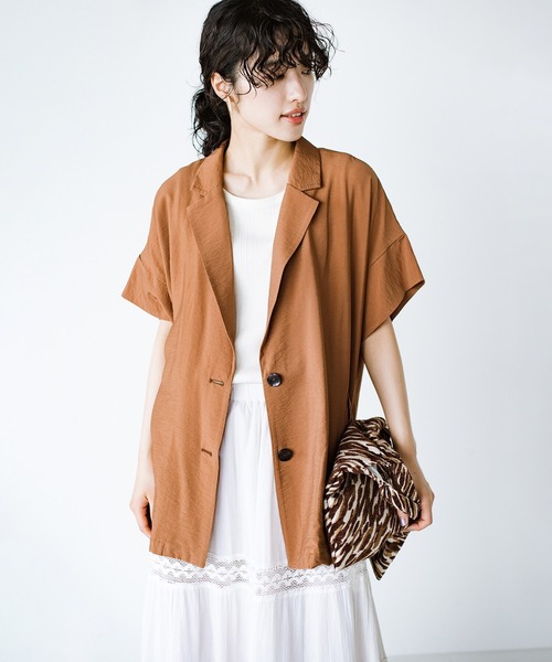 「hunch」 ジャケット ONE SIZE ブラウン レディース_画像7