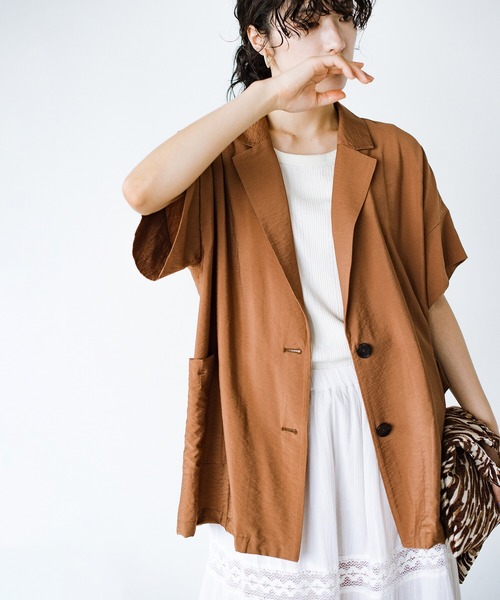 「hunch」 ジャケット ONE SIZE ブラウン レディース_画像8