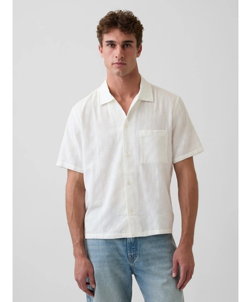 GAP（ギャップ） シャツ ドビー リラックスフィット ストレートヘム