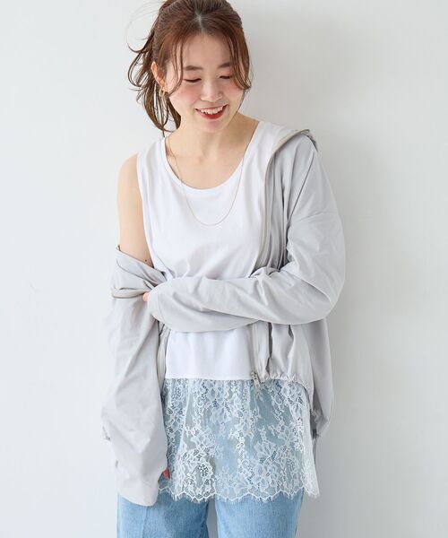 le.coeur blanc（ルクールブラン） タンクトップ ノースリーブ 裾