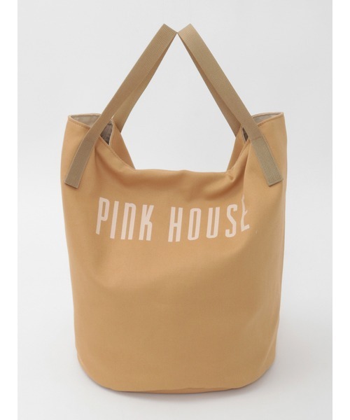 PINK HOUSE（ピンクハウス） トートバッグ ロゴプリントバケツ型バッグ