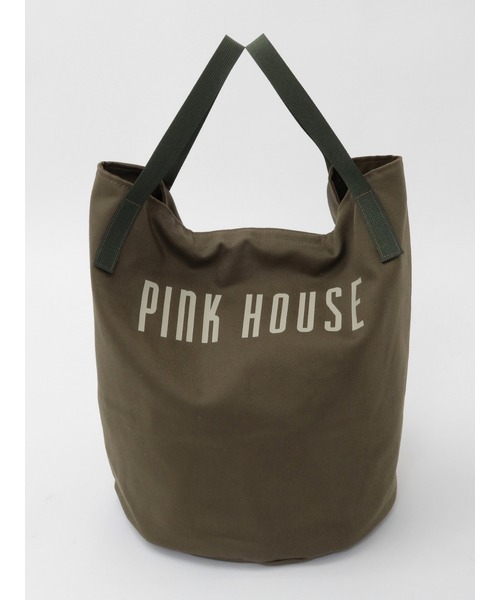 PINK HOUSE（ピンクハウス） トートバッグ ロゴプリントバケツ型バッグ