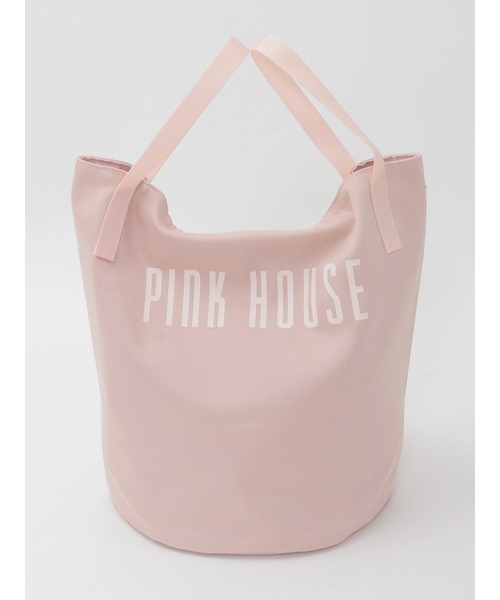 PINK HOUSE（ピンクハウス） トートバッグ ロゴプリントバケツ型バッグ