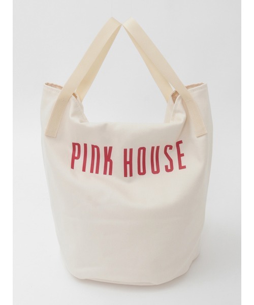 PINK HOUSE（ピンクハウス） トートバッグ ロゴプリントバケツ型バッグ