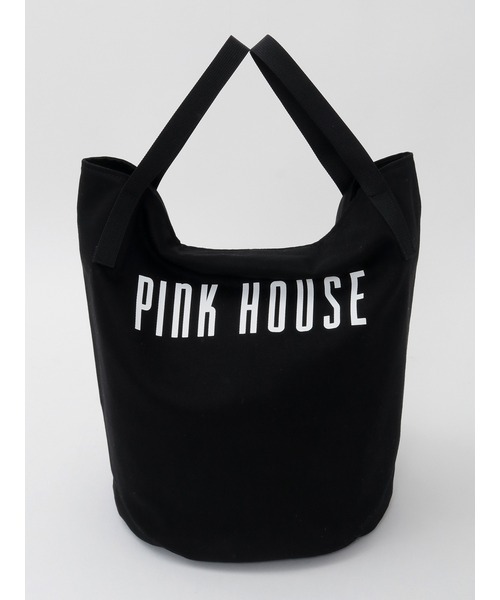 PINK HOUSE（ピンクハウス） トートバッグ ロゴプリントバケツ型バッグ
