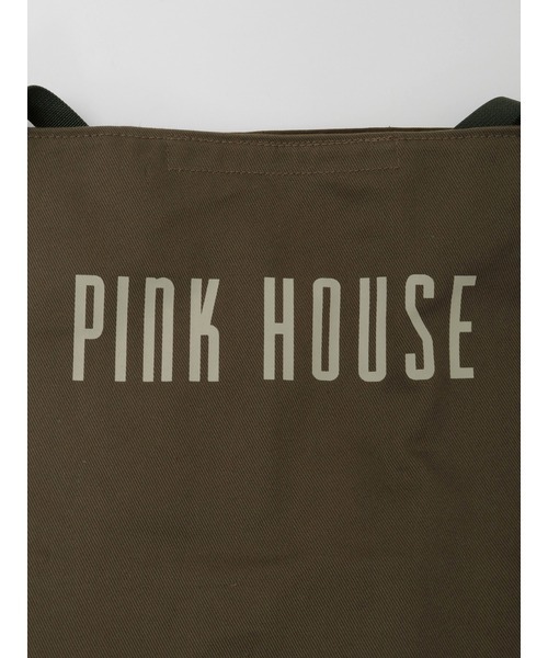 PINK HOUSE（ピンクハウス） トートバッグ ロゴプリントバケツ型バッグ