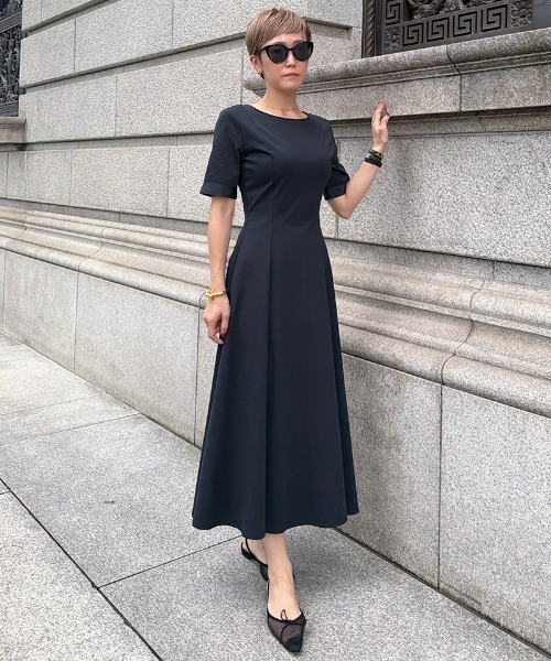 ワンピース 半袖 袖グログランカットソーワンピース : ZOZOTOWN Yahoo