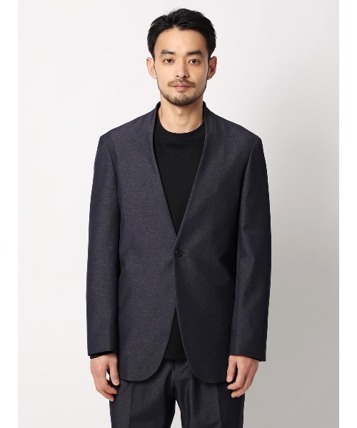 セレモニースーツ カジュアルスーツ スマみえジャケット／ノーカラー