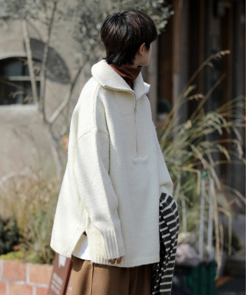 「neos」 「ACQUIESCE」長袖ニット MEDIUM ブルー メンズ_画像4