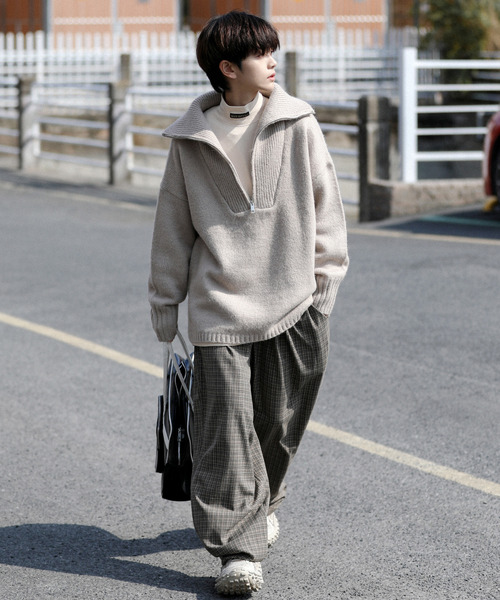 「neos」 「ACQUIESCE」長袖ニット MEDIUM ブルー メンズ_画像7