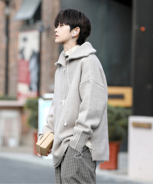 「neos」 「ACQUIESCE」長袖ニット MEDIUM ブルー メンズ_画像8
