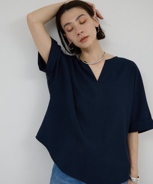 uvカット ブラウス シャツ スキッパーブラウス レディースの画像