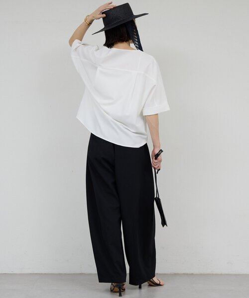 uvカット ブラウス シャツ スキッパーブラウス レディースの画像