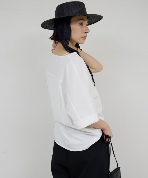 uvカット ブラウス シャツ スキッパーブラウス レディースの画像