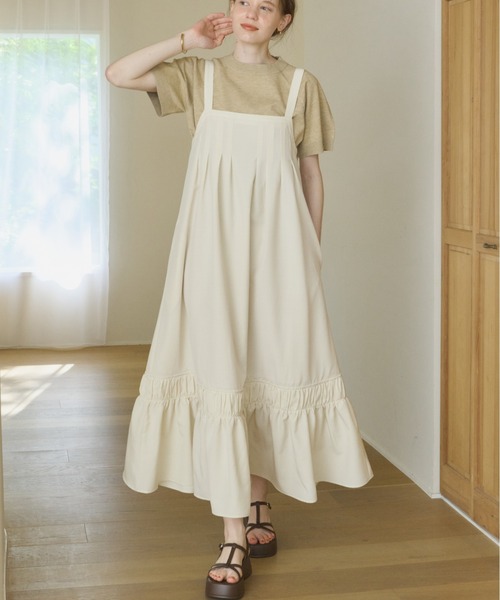 OLUNワンピース OLUN ワンピース front tuck belt cami onepiece/フロントタックベルト