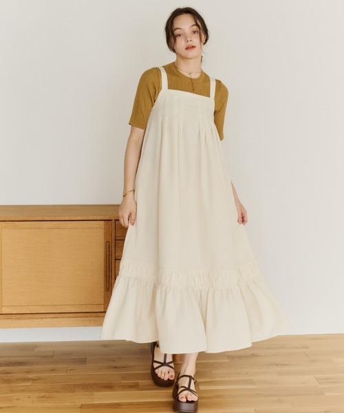 OLUN ワンピース front tuck belt cami onepiece/フロントタックベルト