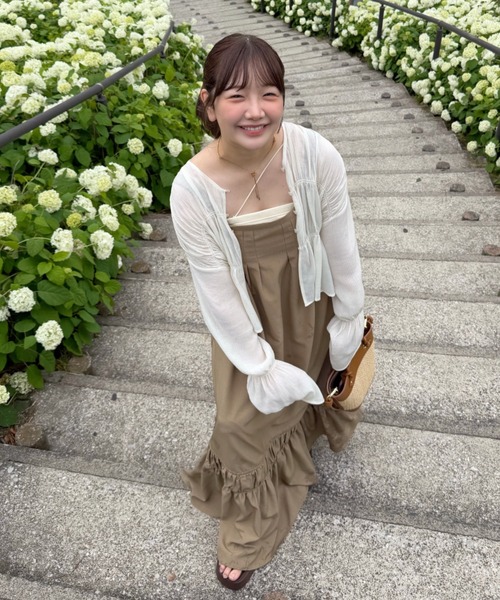 OLUN ワンピース front tuck belt cami onepiece/フロントタックベルト