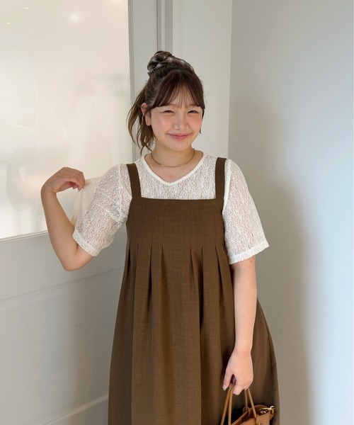 OLUN ワンピース front tuck belt cami onepiece/フロントタックベルト