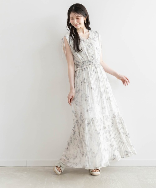RANDA（ランダ） ワンピース プリーツティアードシフォンワンピース
