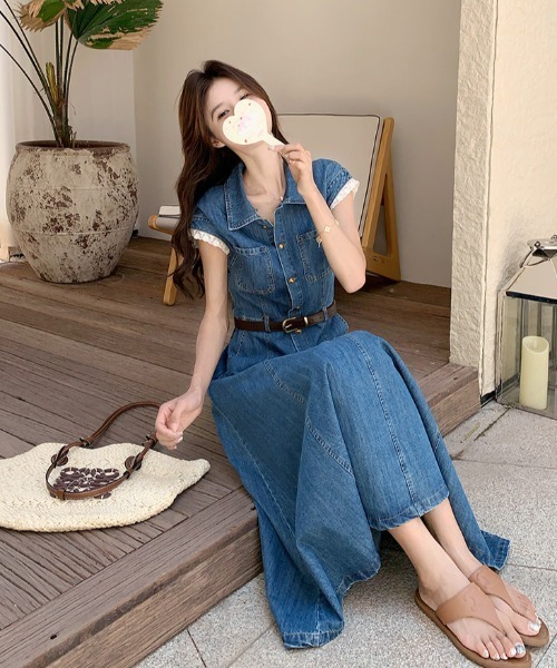 FAVORITO ワンピース ベルト付きデニムワンピース : ZOZOTOWN Yahoo!店