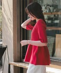 「titivate」 半袖ニット S ネイビー...の詳細画像3