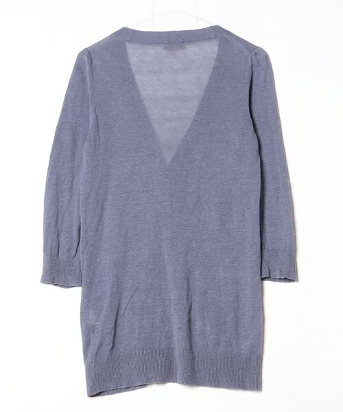 Spick&Span Noble」 7分袖ニットカーディガン - ブルー レディース