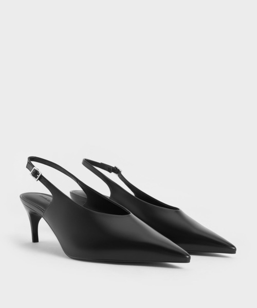 「CHARLES & KEITH」 パンプス 25.5cm シルバー レディース_画像7