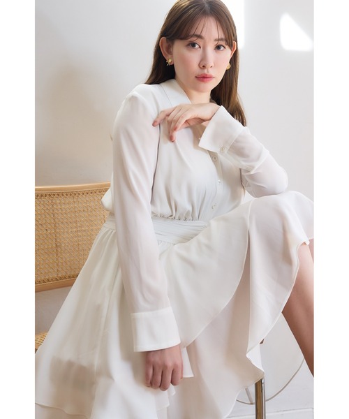 Her lip to シャツワンピース M ホワイト レディース : ZOZOTOWN Yahoo