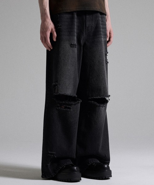 【GRANCY】Rifted Slash Buggy Denim Pants M GRANCY ジーンズ 「GRANCY」Rifted Slash Buggy Denim Pants / リフ