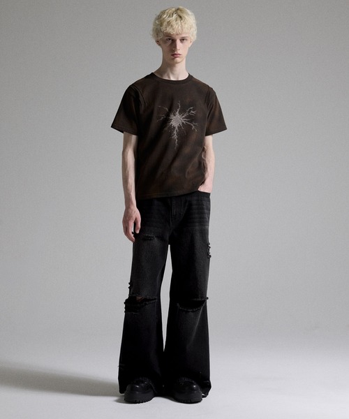 GRANCY ジーンズ 「GRANCY」Rifted Slash Buggy Denim Pants / リフ