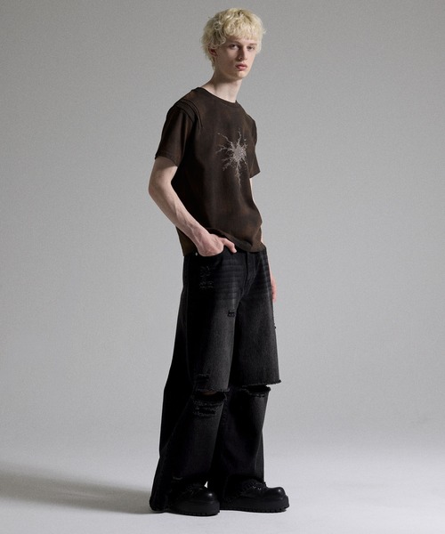 GRANCY ジーンズ 「GRANCY」Rifted Slash Buggy Denim Pants / リフ