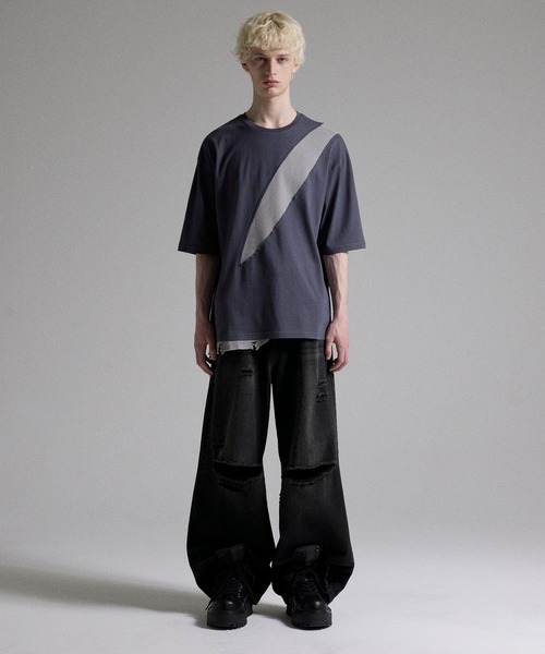 GRANCY ジーンズ 「GRANCY」Rifted Slash Buggy Denim Pants / リフ