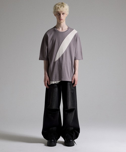GRANCY ジーンズ 「GRANCY」Rifted Slash Buggy Denim Pants / リフ