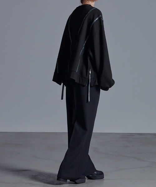 「Loose/ルース」 スウェットカットソー X-SMALL ブラック メンズ_画像9