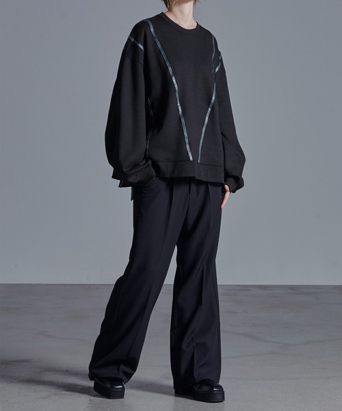 「Loose/ルース」 スウェットカットソー X-SMALL ブラック メンズ_画像10