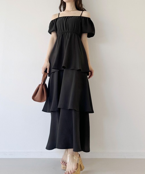 「junoah」 半袖ワンピース SMALL ピンクベージュ レディース_画像2