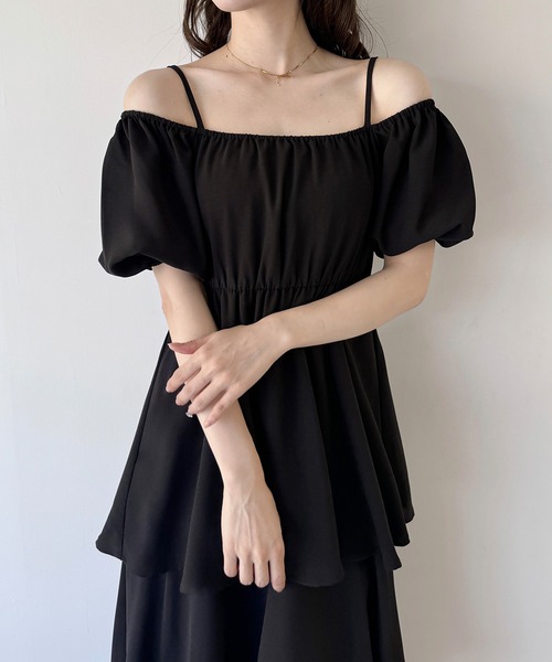 「junoah」 半袖ワンピース SMALL ピンクベージュ レディース_画像4