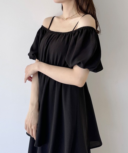 「junoah」 半袖ワンピース SMALL ピンクベージュ レディース_画像5