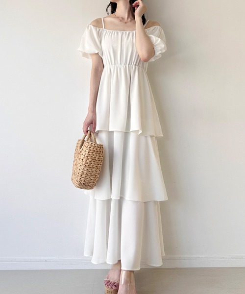 「junoah」 半袖ワンピース SMALL ピンクベージュ レディース_画像6