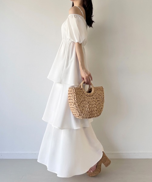 「junoah」 半袖ワンピース SMALL ピンクベージュ レディース_画像7