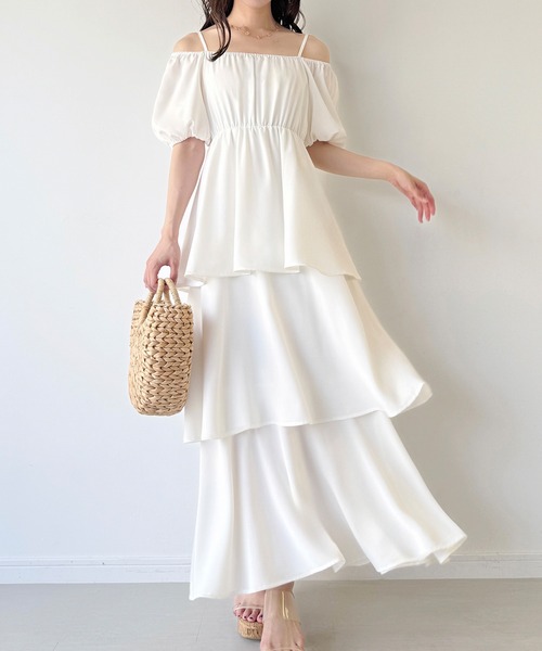 「junoah」 半袖ワンピース SMALL ピンクベージュ レディース_画像8