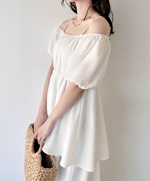 「junoah」 半袖ワンピース SMALL ピンクベージュ レディース_画像9