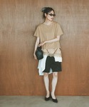 tシャツ 半袖 フェイクアシメヘムレースTシャ...の詳細画像3