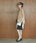 tシャツ 半袖 フェイクアシメヘムレースTシャ...の詳細画像4